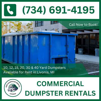Customizable Commercial Dumpster Rental in Livonia, Michigan - Fit for Every Need - DDD Dumpster Rental Livonia